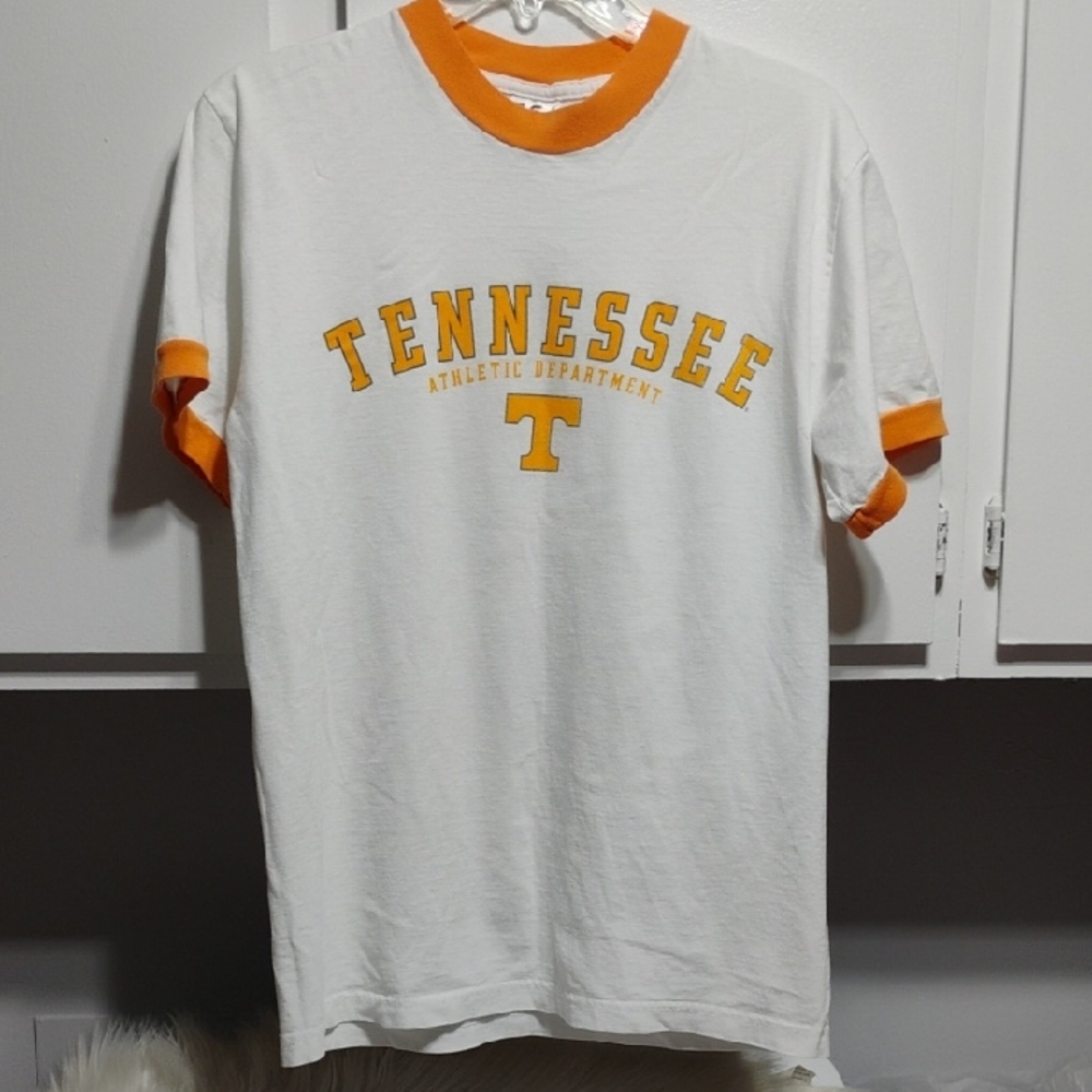 (#01) Tennessee TSI Athletic Department White/Orange Short Sleeve Tee